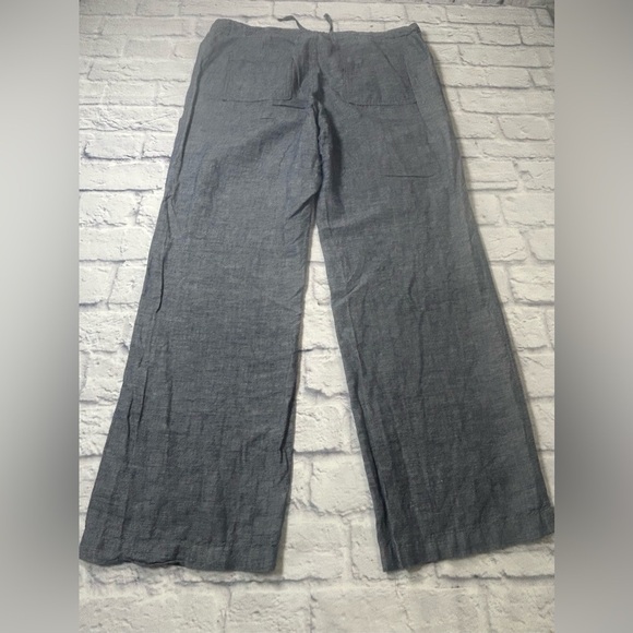 GAP Women's Gray Wide Leg Pants. Drawstring Waist. Size 12. - Picture 2 of 7